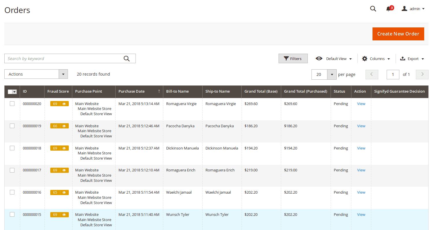 Order Fraud Column