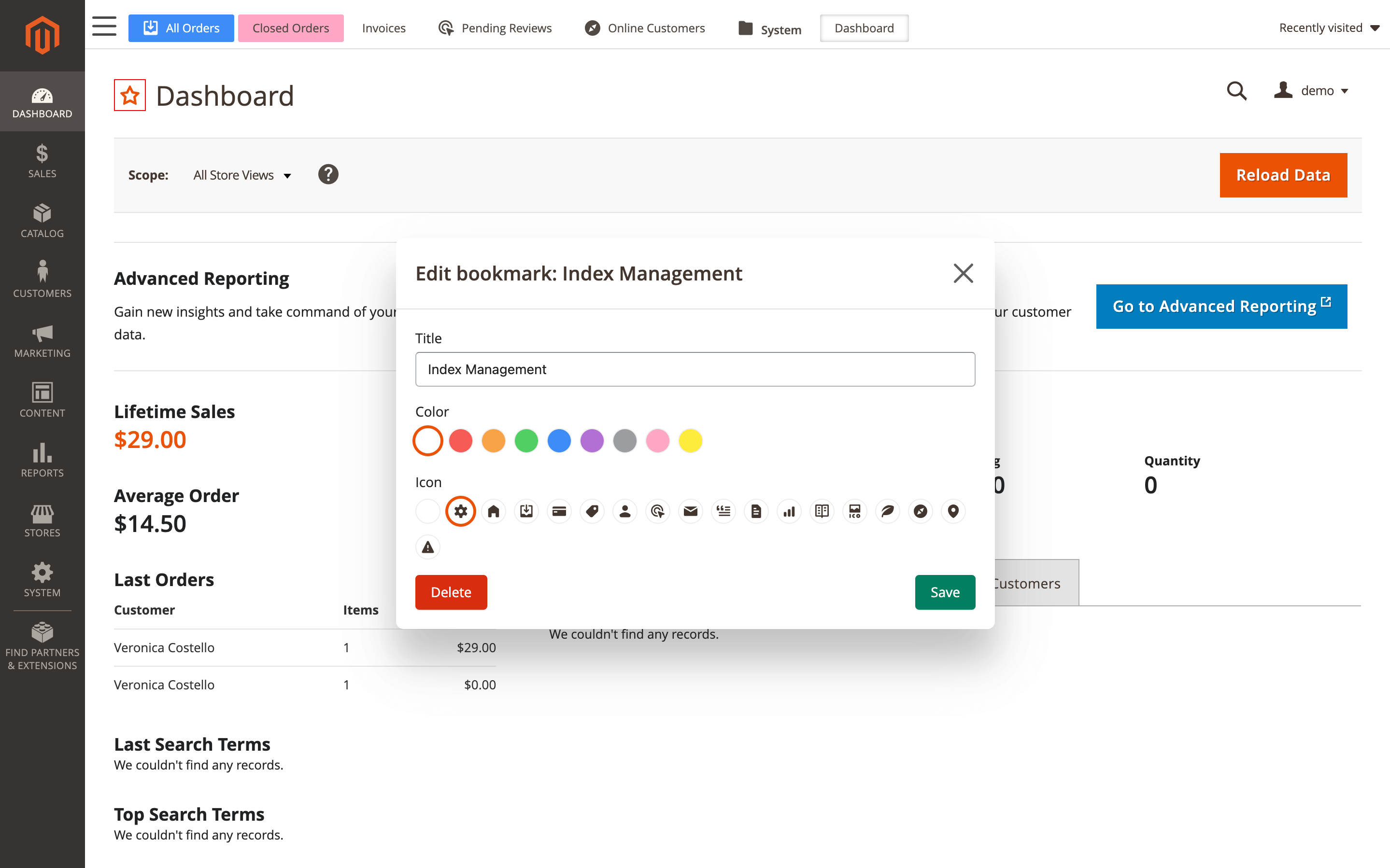 Campaigns dashboard