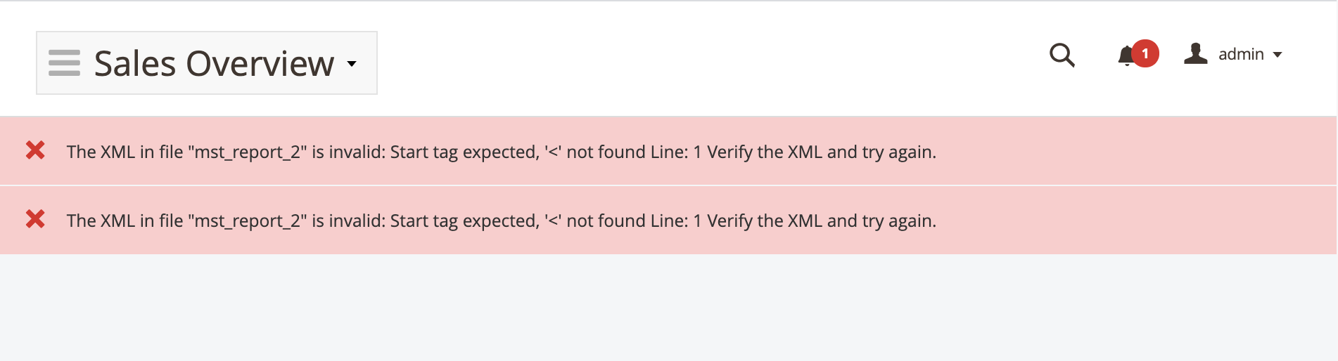 Incorrect config error