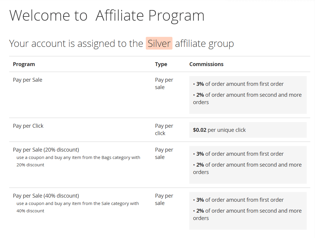 Account Dashboard