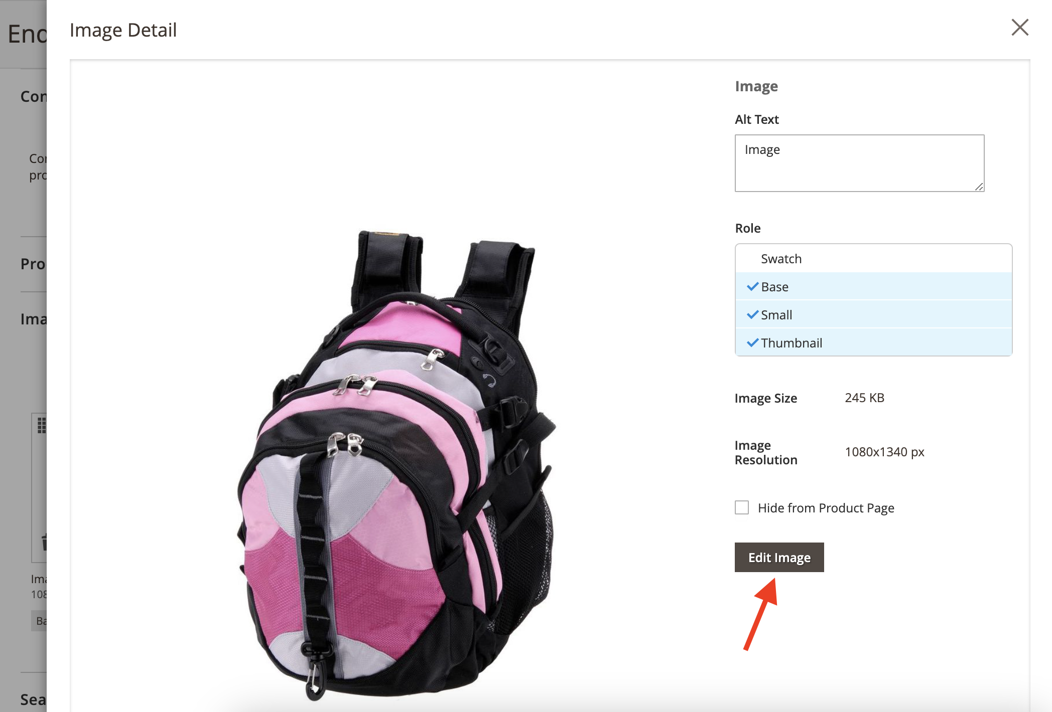 Edit product image