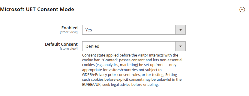 Microsoft UET consent mode