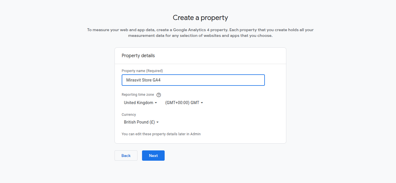 Create property