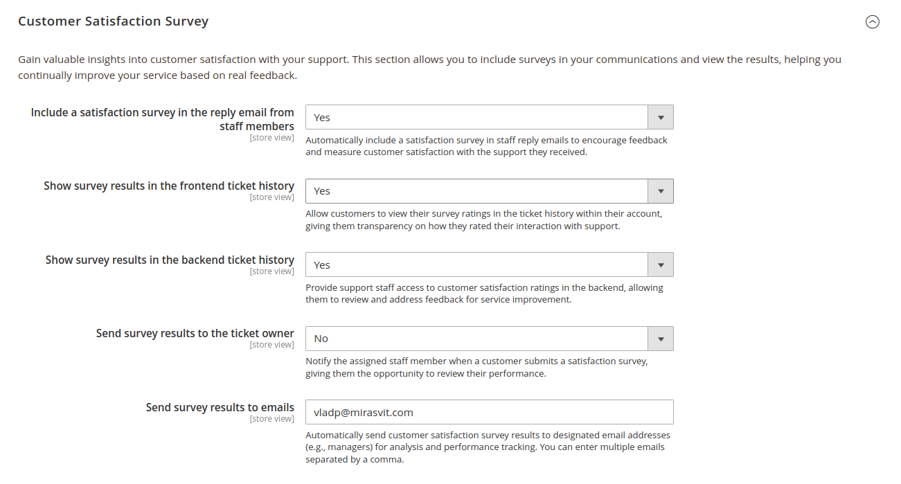 Customer satisfaction survey