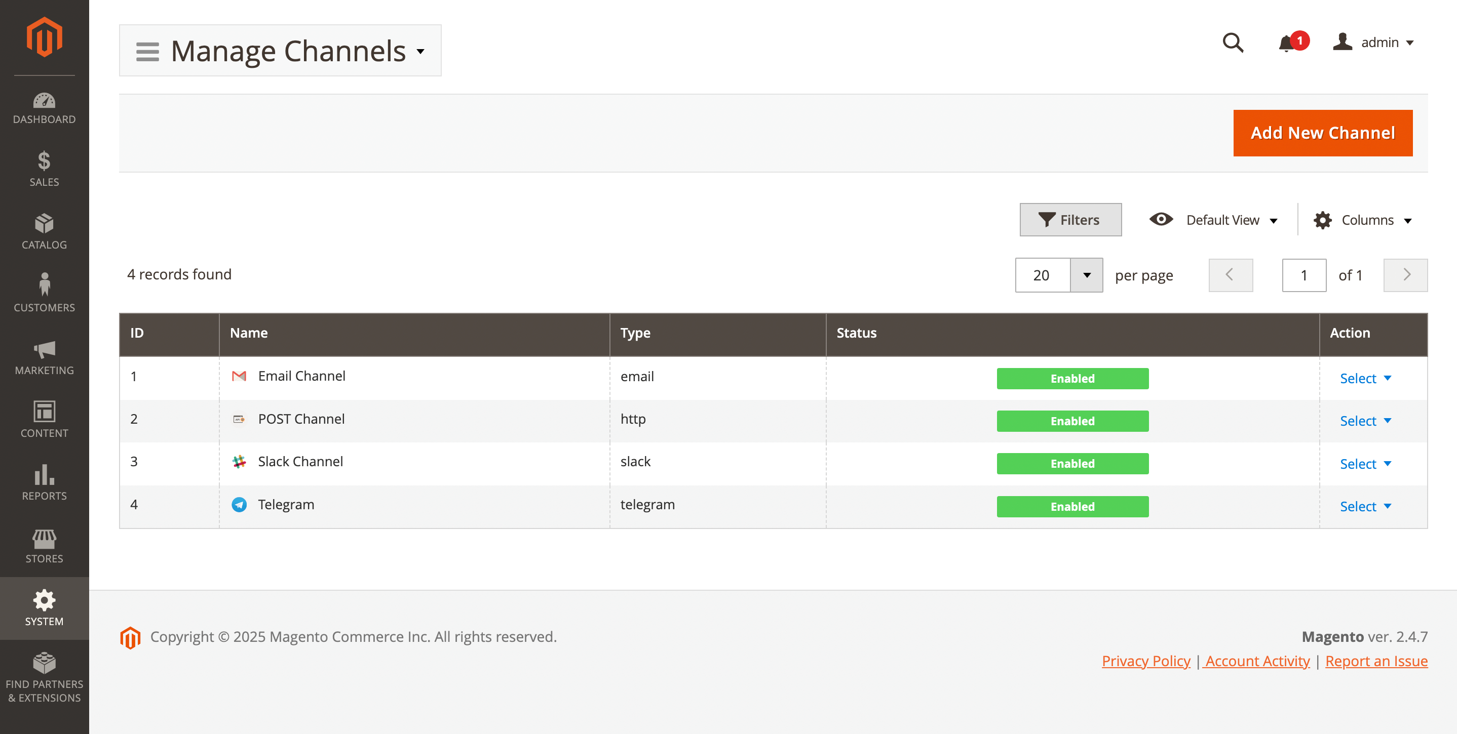 Campaigns dashboard