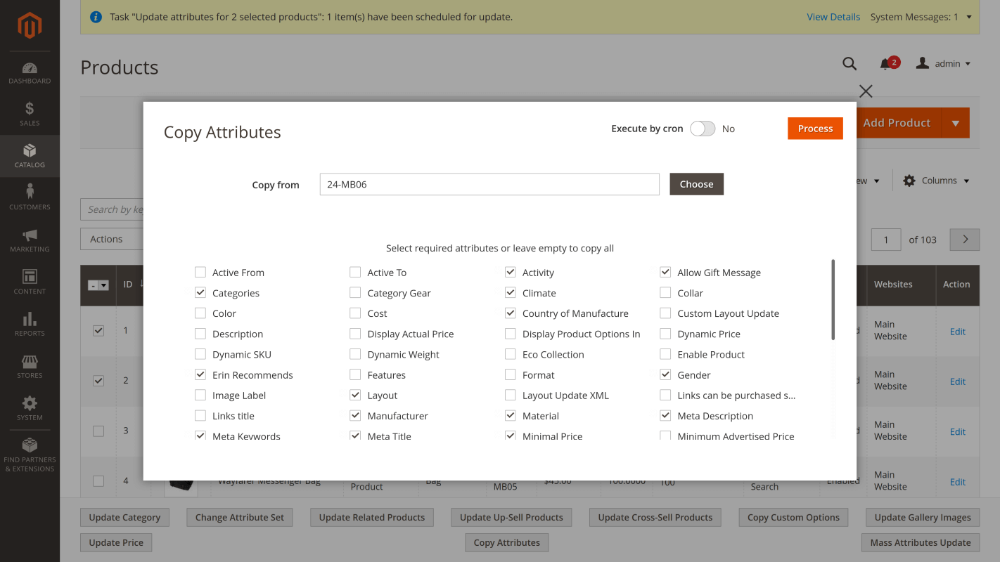 Copy attributes