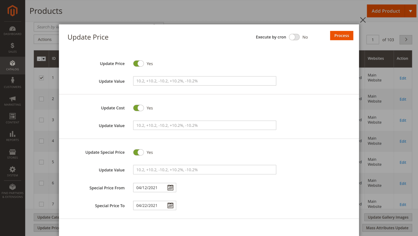 Update price