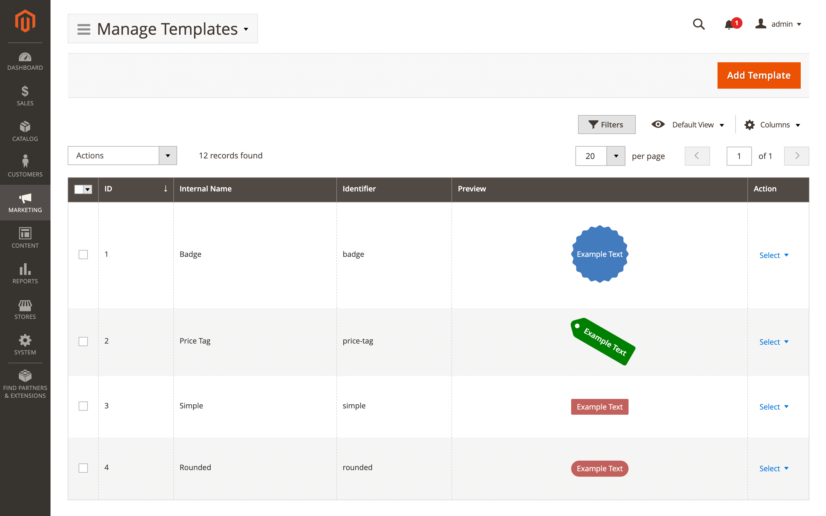 Campaigns dashboard