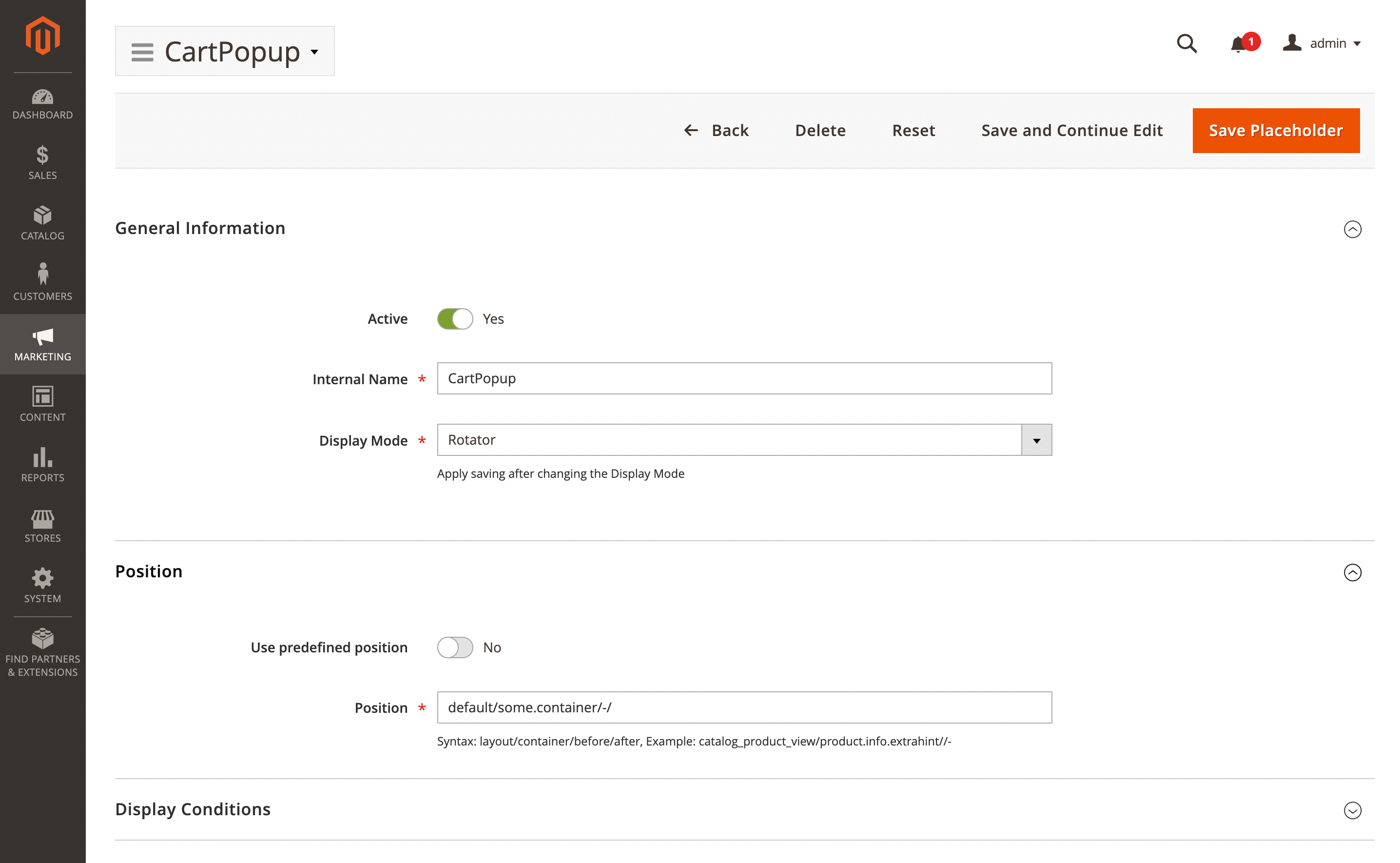 Campaigns dashboard