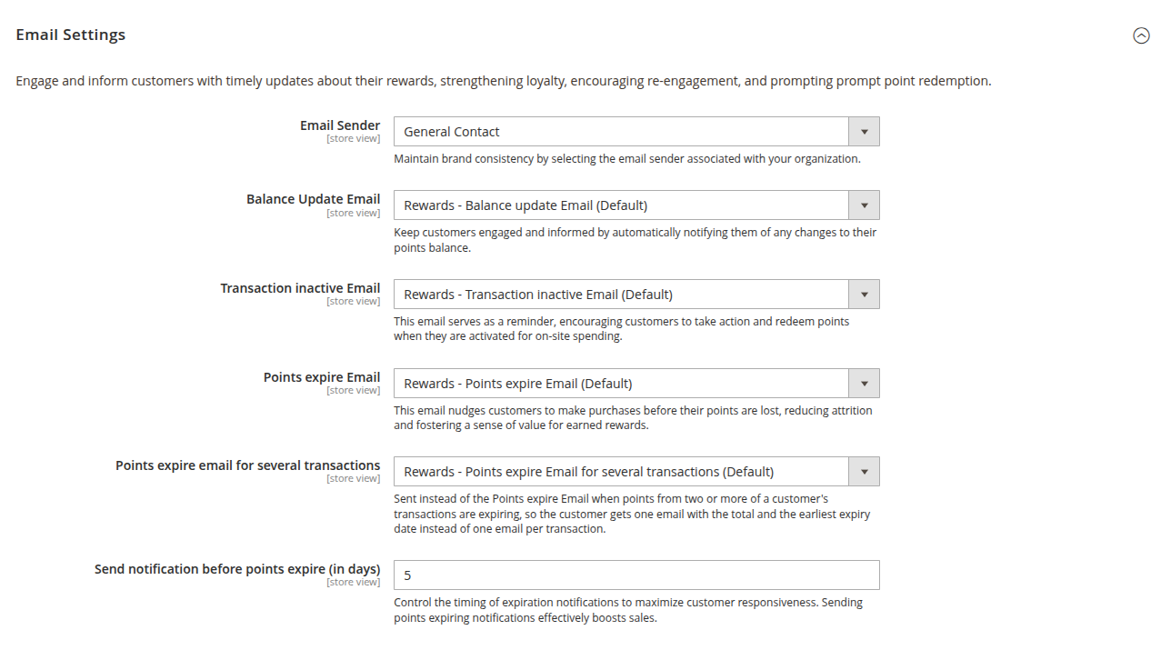 Email settings