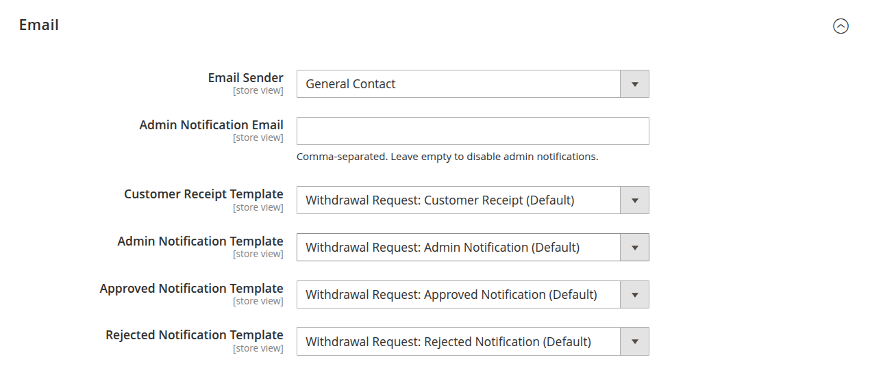 Email settings