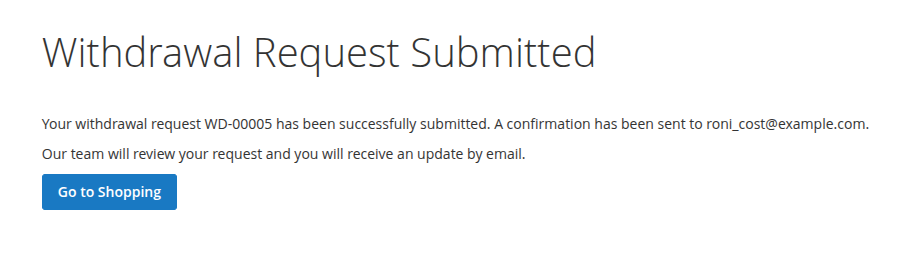 Success page