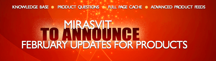 Mirasvit to announce February updates for products
