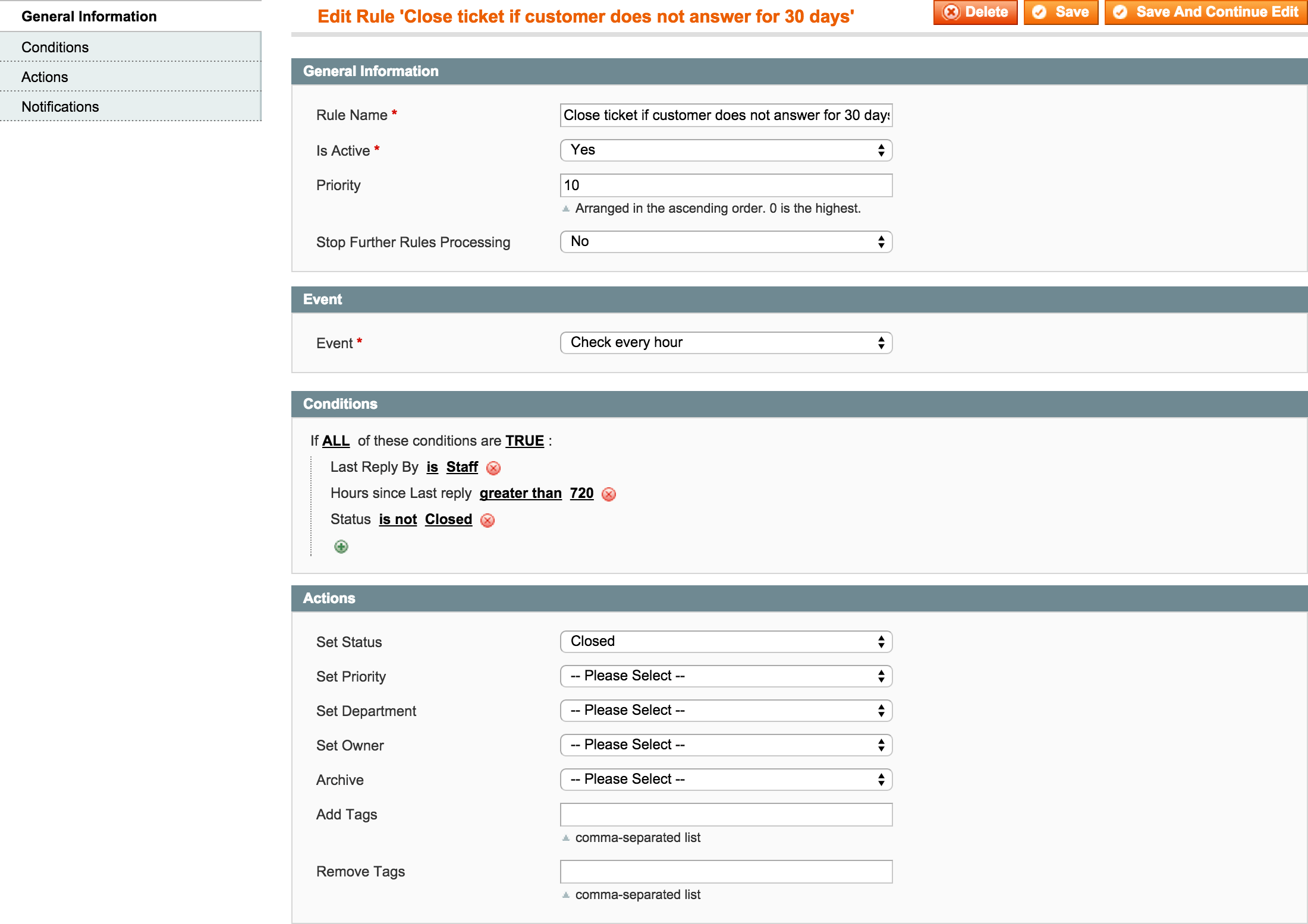 Backend - Workflow Rules