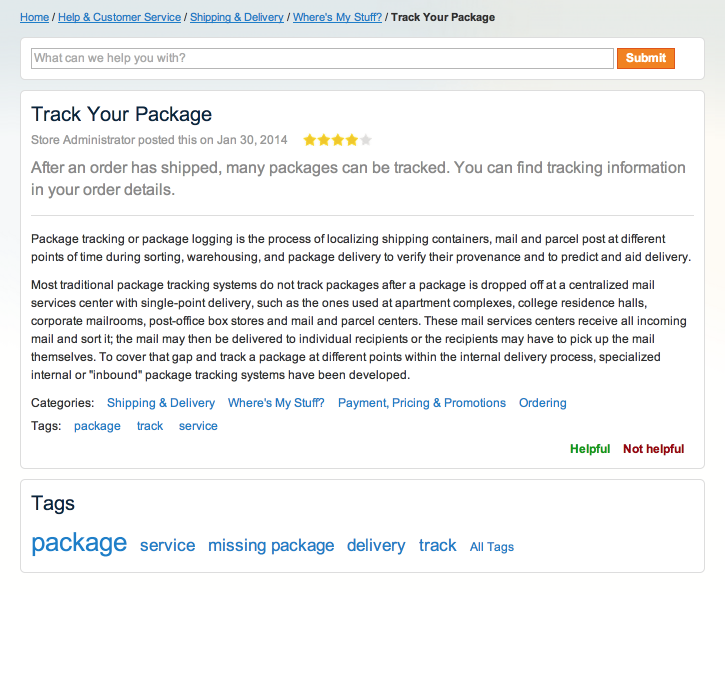 Knowledge base Frontend