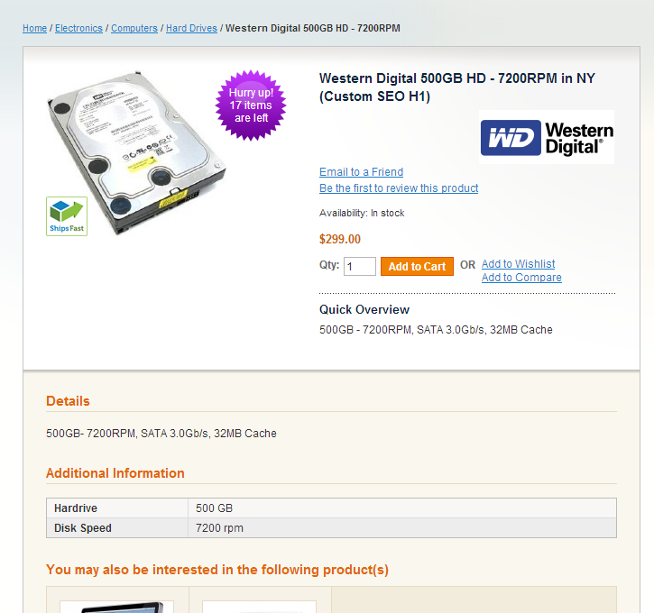 Product View - Magento Catalog Labels