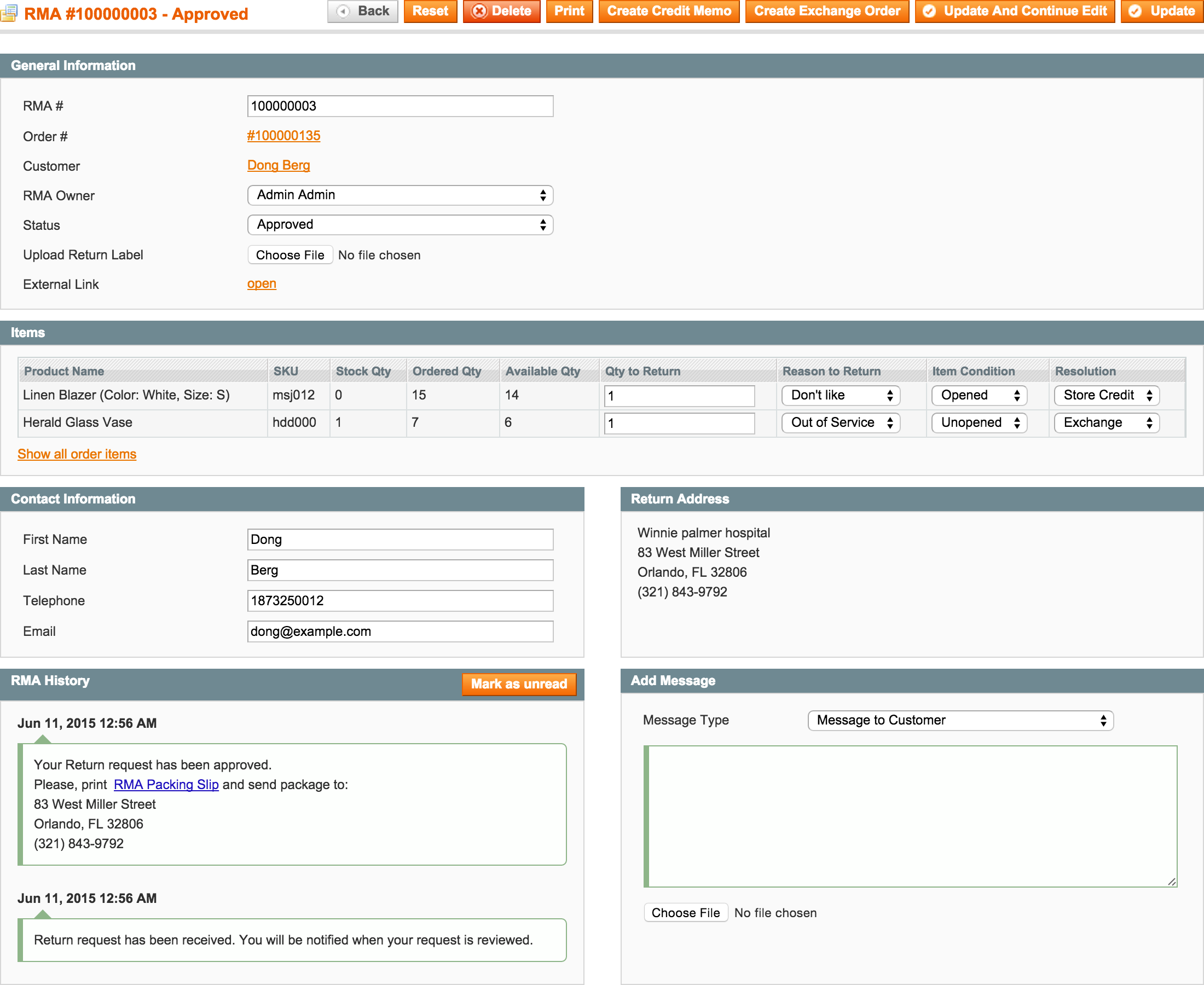 RMA Backend - View