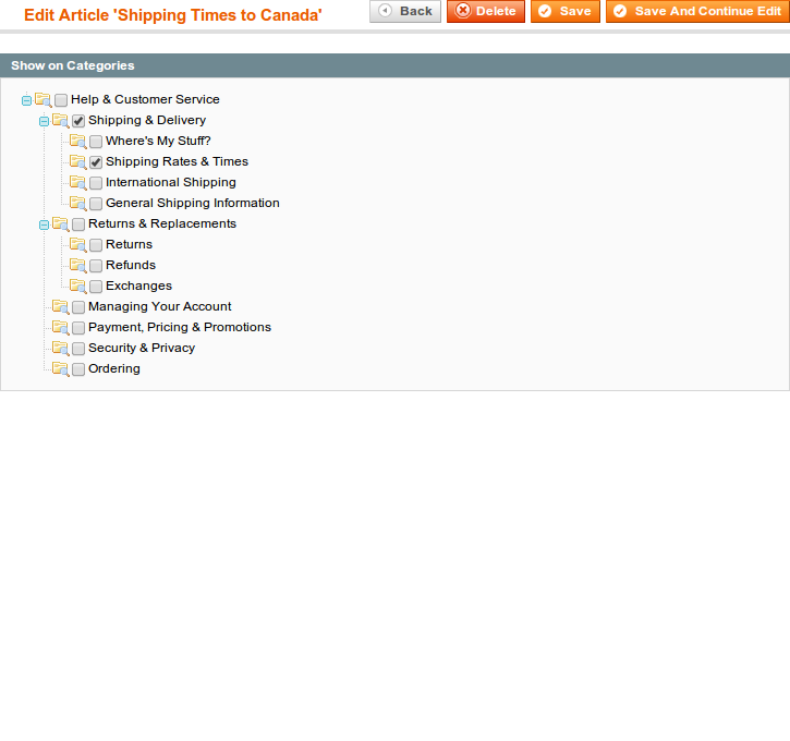 Article - Related Categories