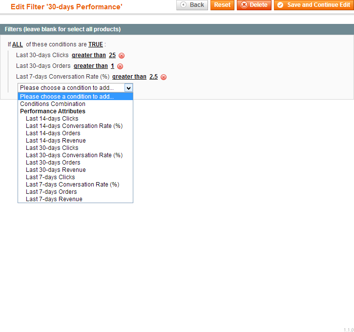 Performance Filter