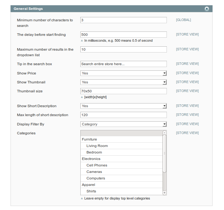 General Settings