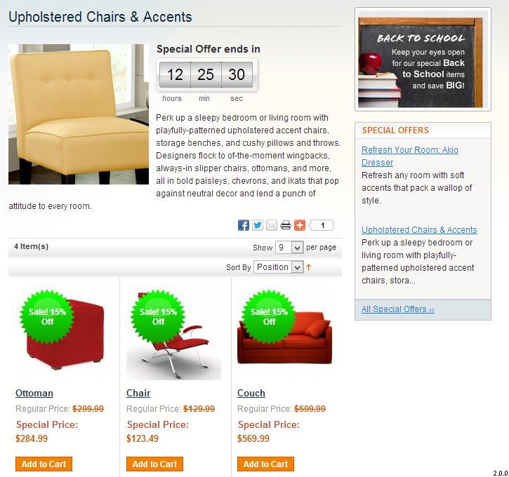 Promotional Products page