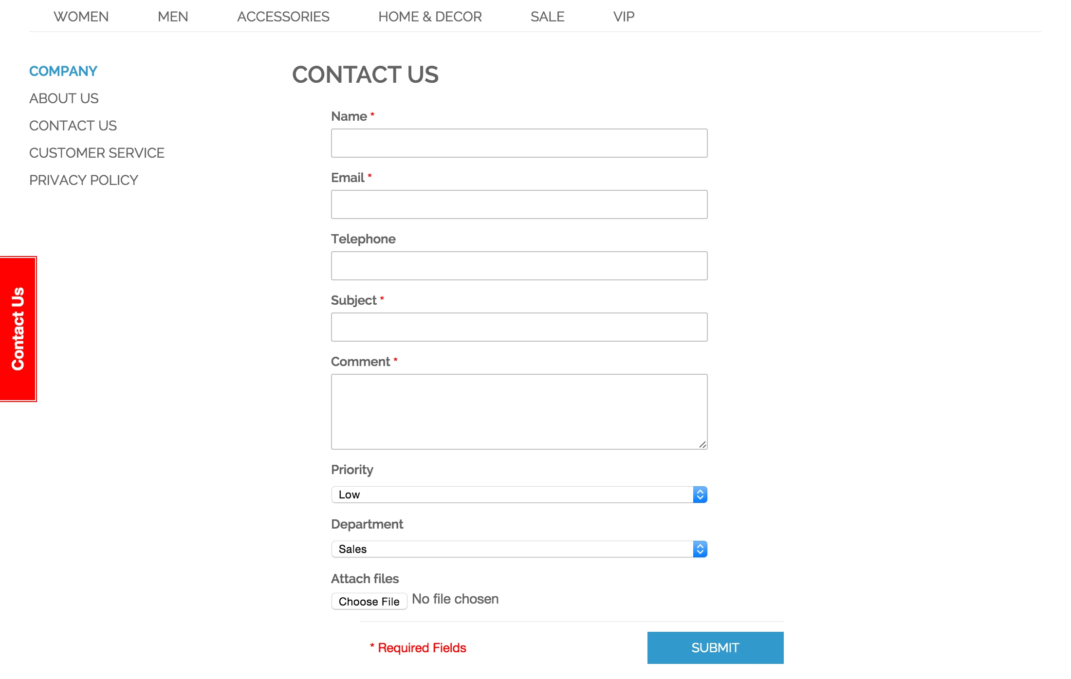 Contact Us Form