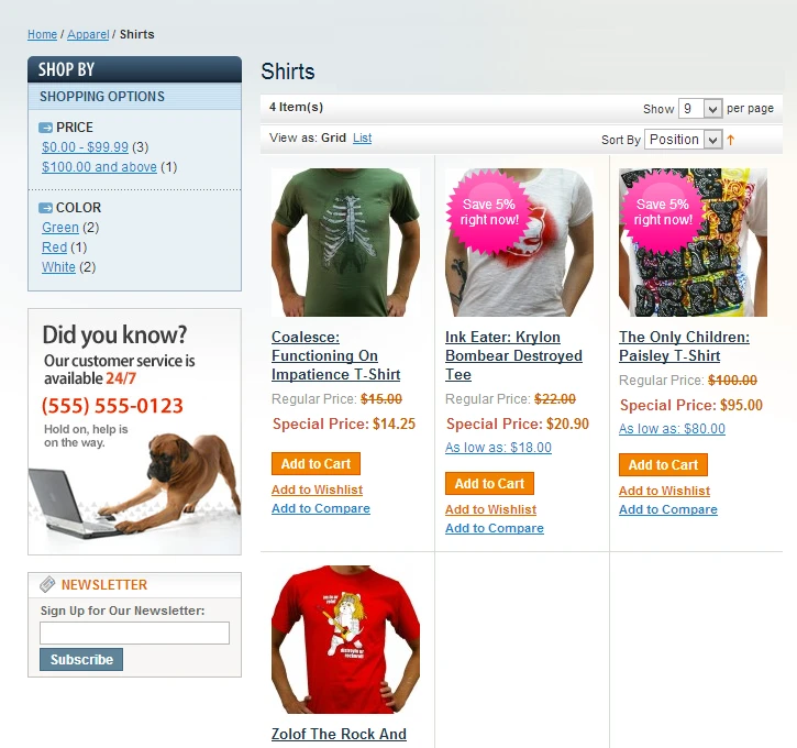Category View - Magento Catalog Labels Category View - Magento Catalog Labels