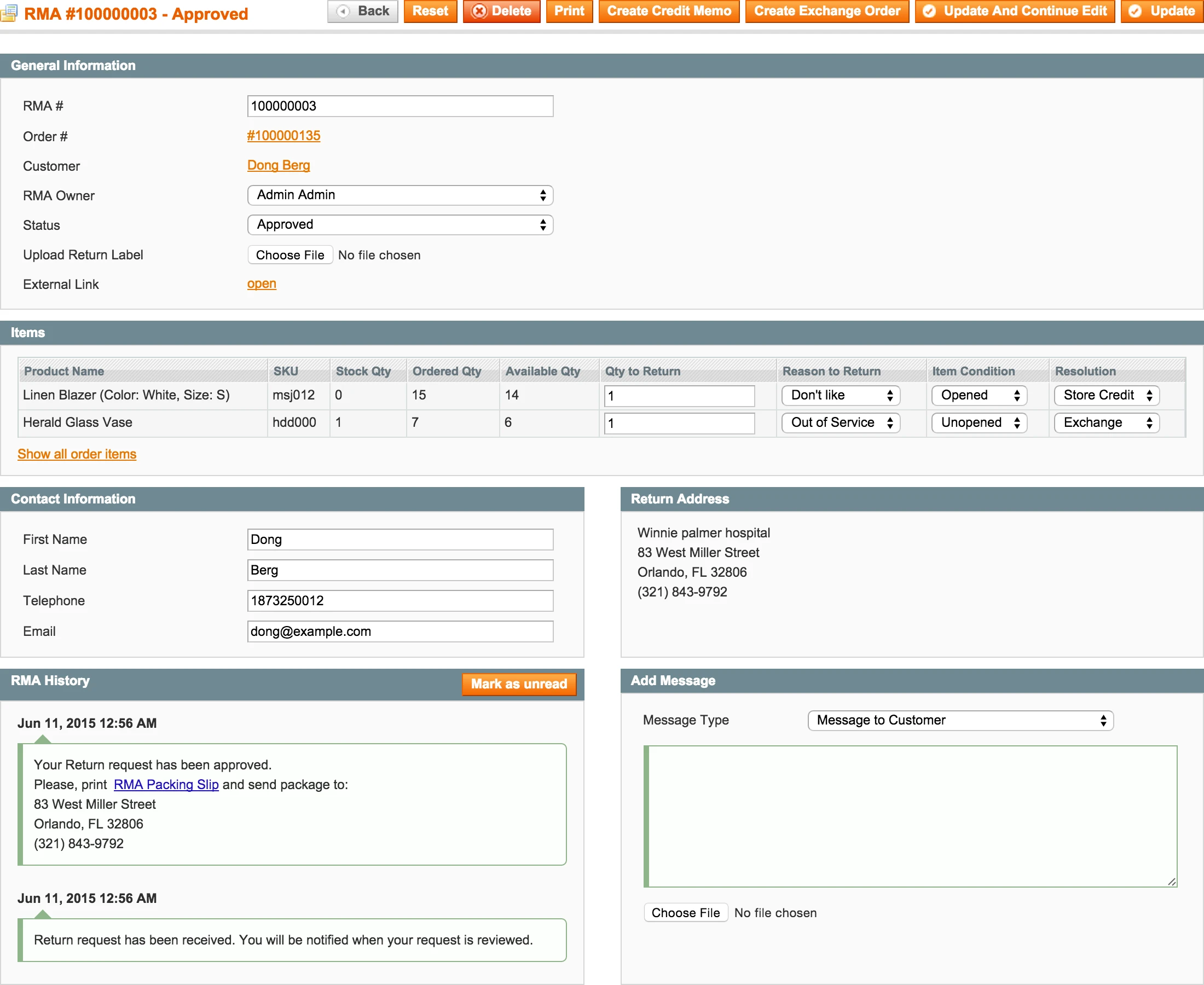 RMA Backend - View