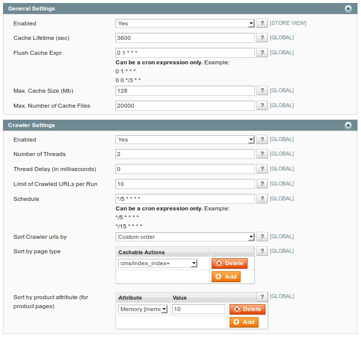 Full Page Cache Configuration Full Page Cache Configuration