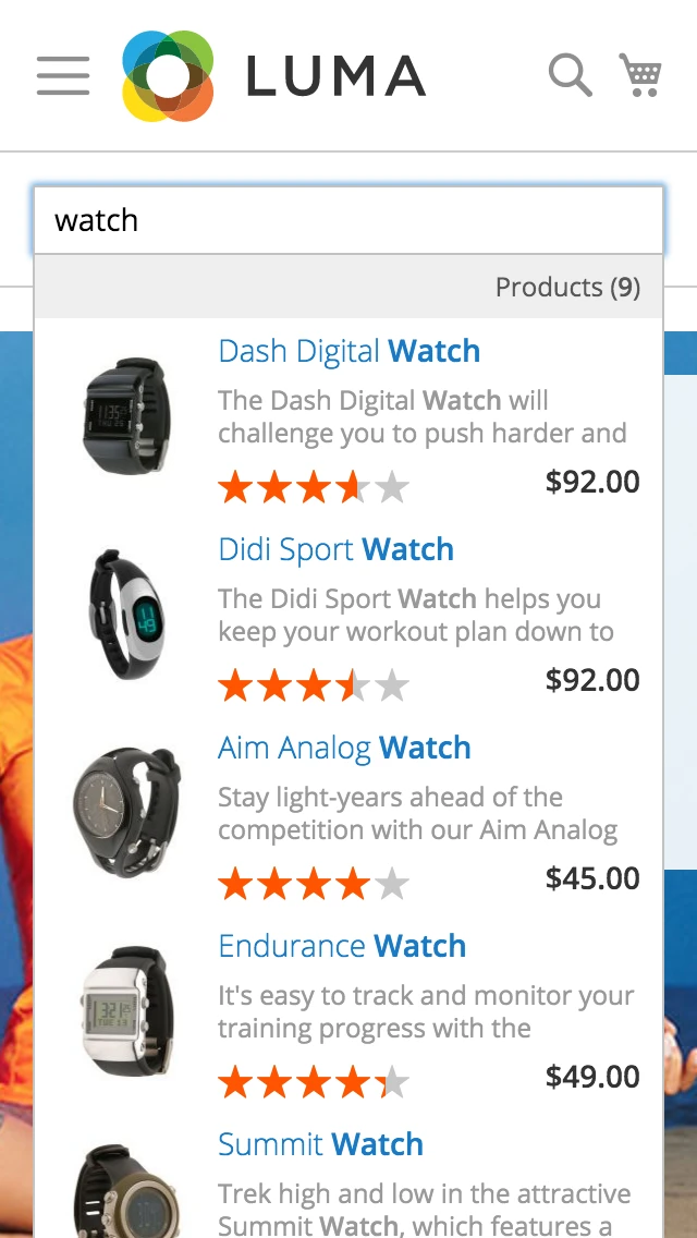 Mobile-friendly search results Mobile-friendly search results