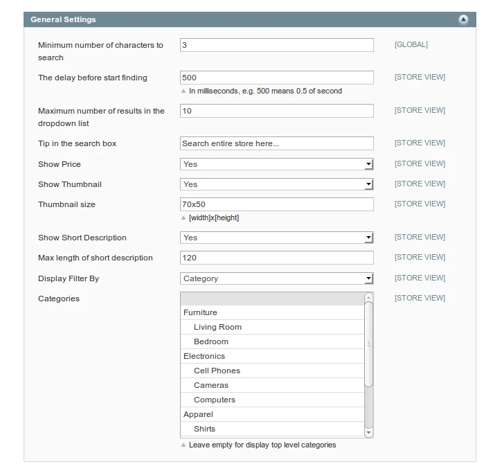 General Settings