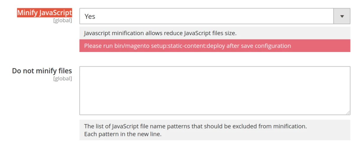 Minify JavaScript