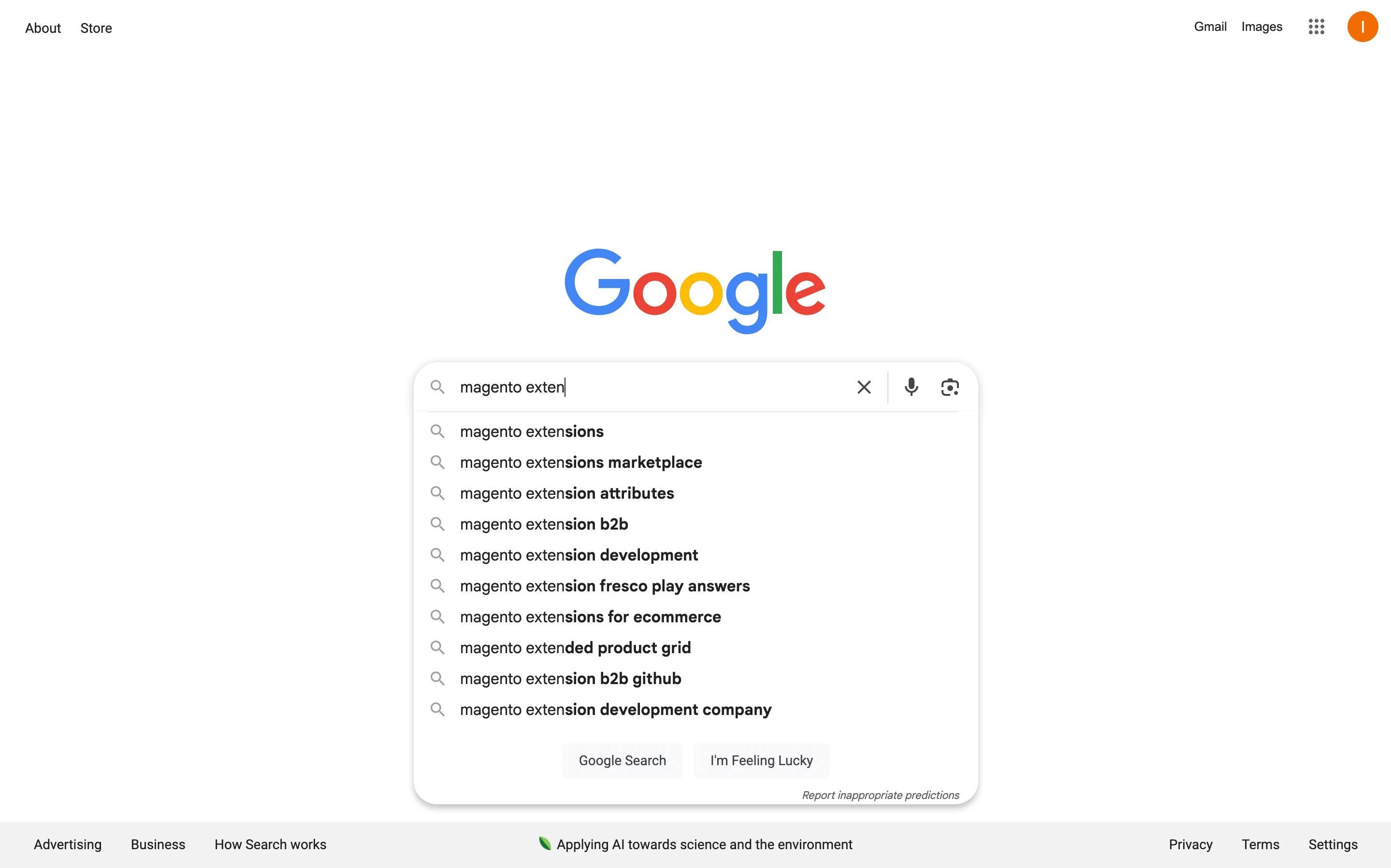 google search prompts