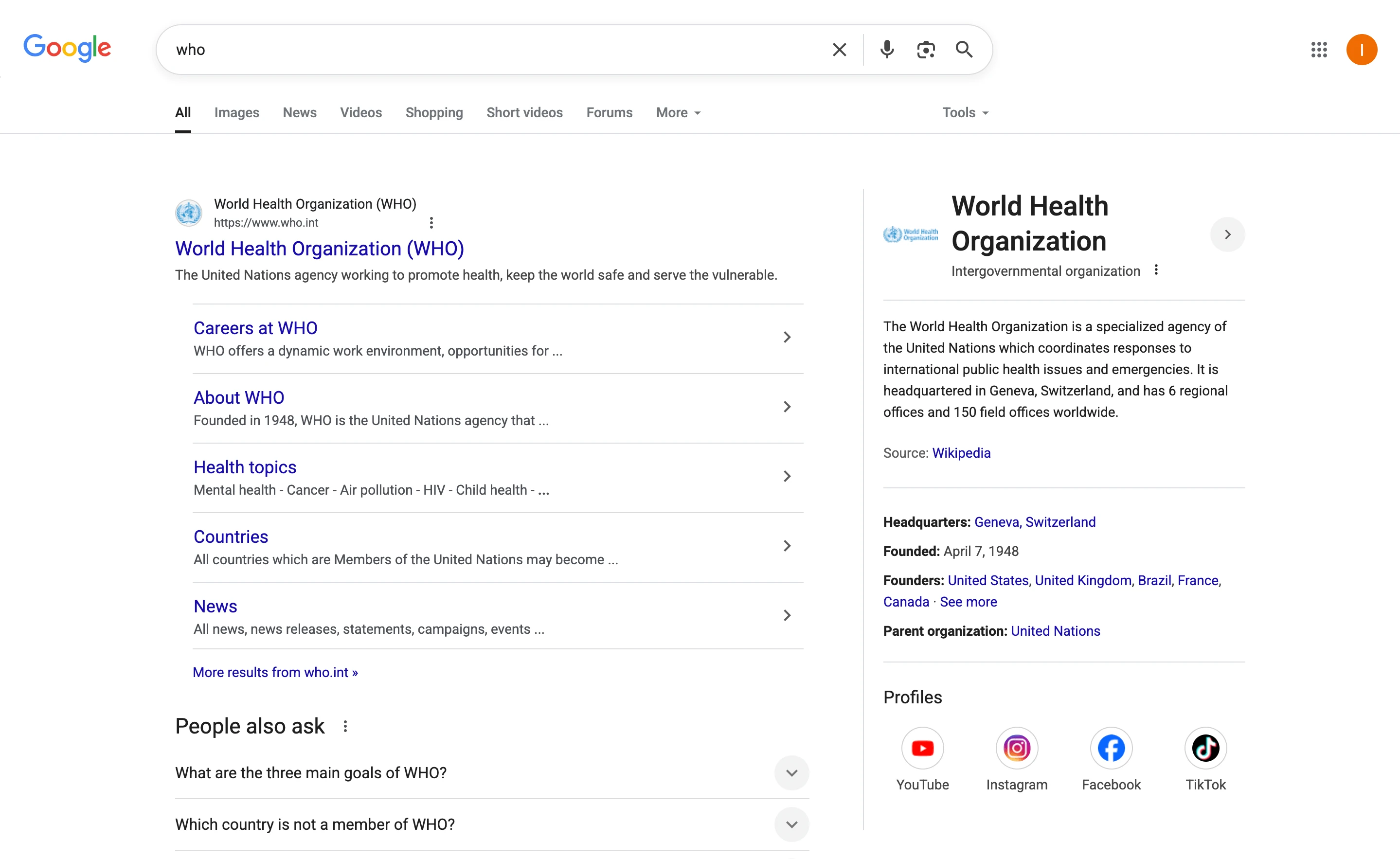world health organization