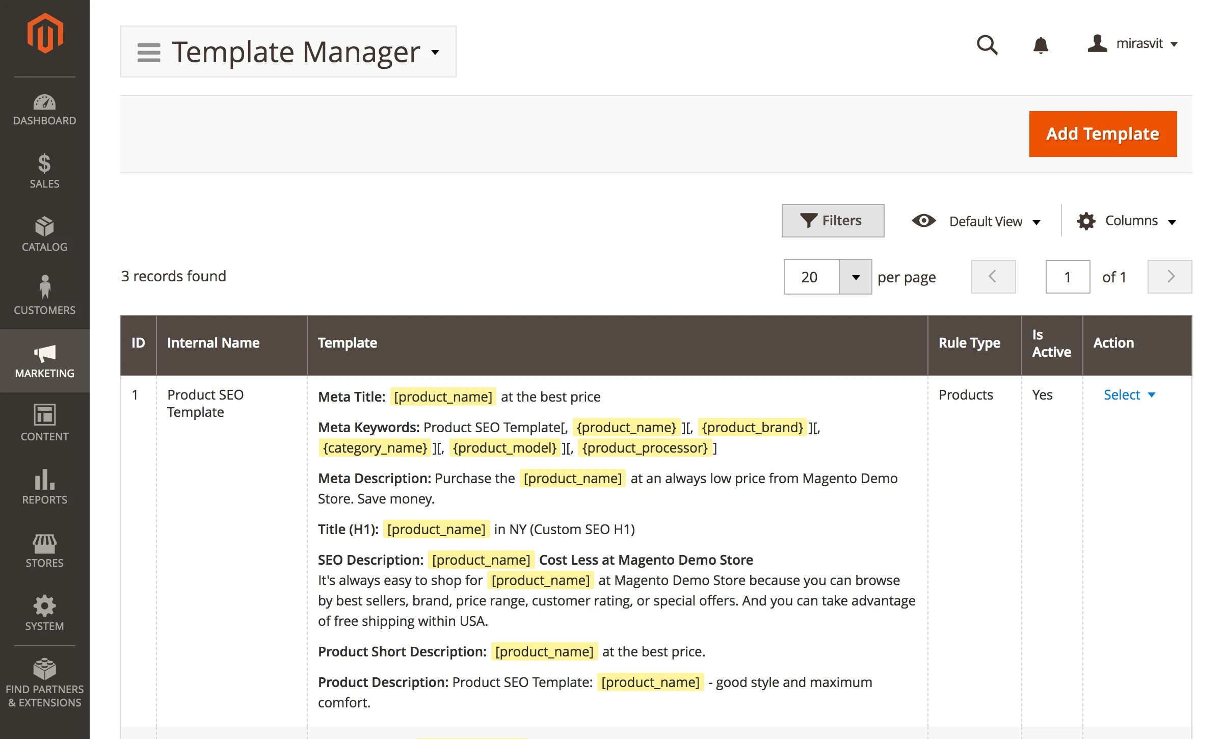 seo template