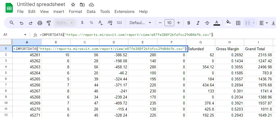spreadsheet