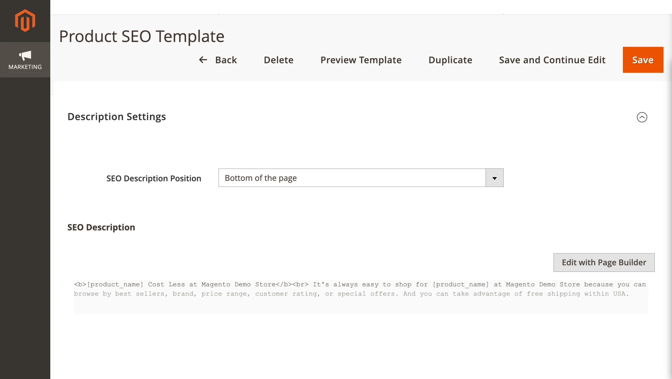 pagebuilder in templates