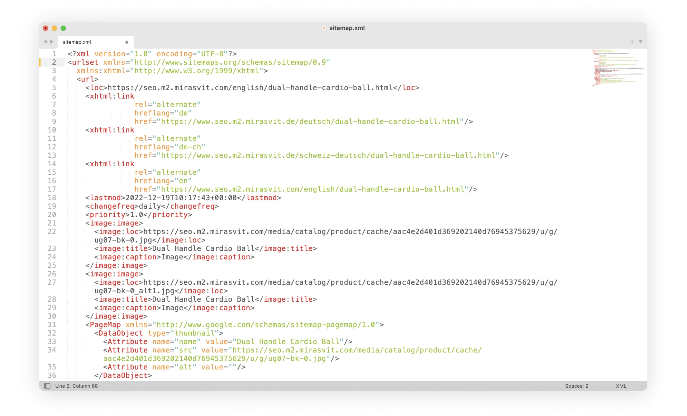 Sitemap with hreflang tag