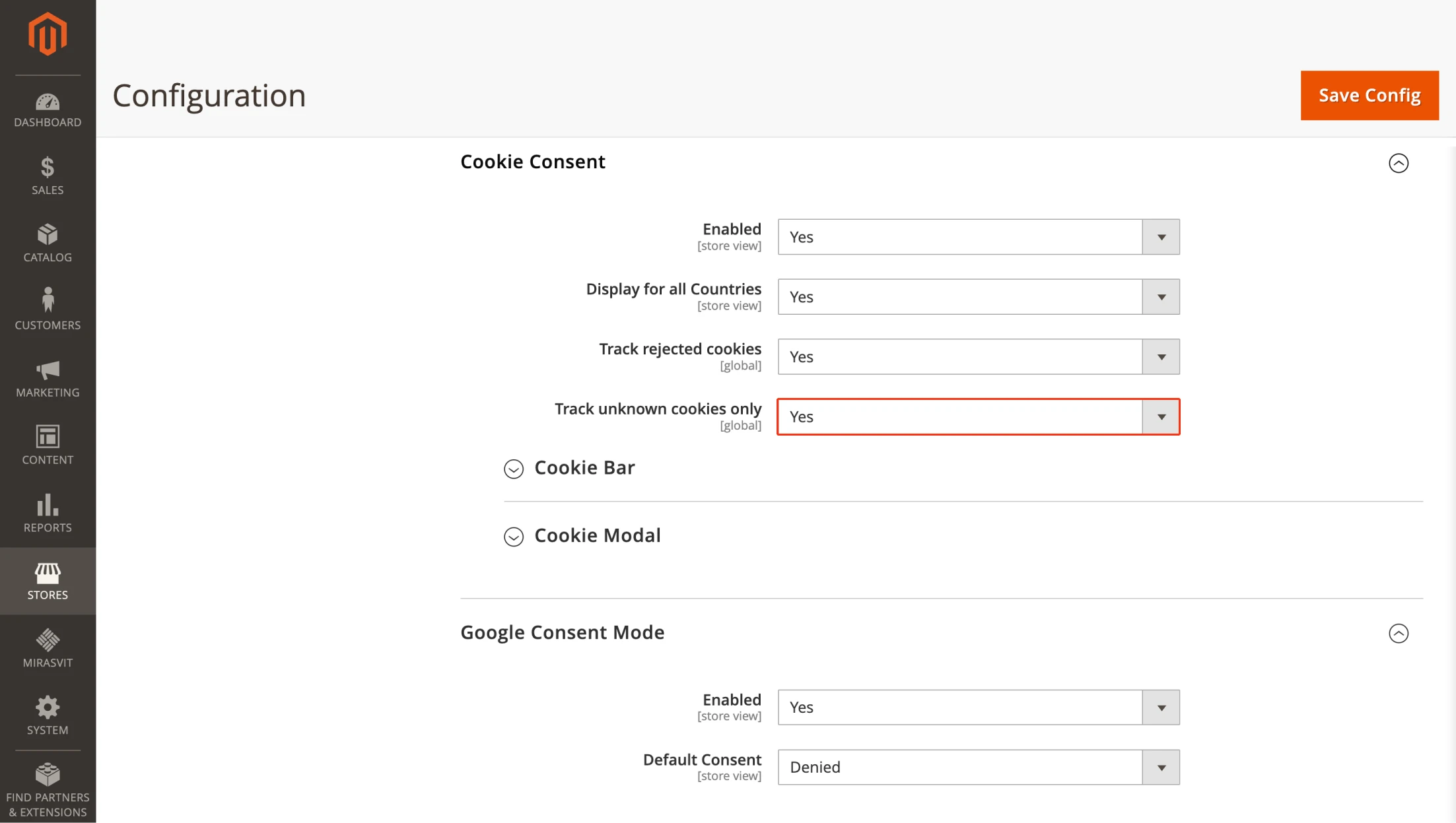 Ability to Track Only Unknown Rejected Cookies