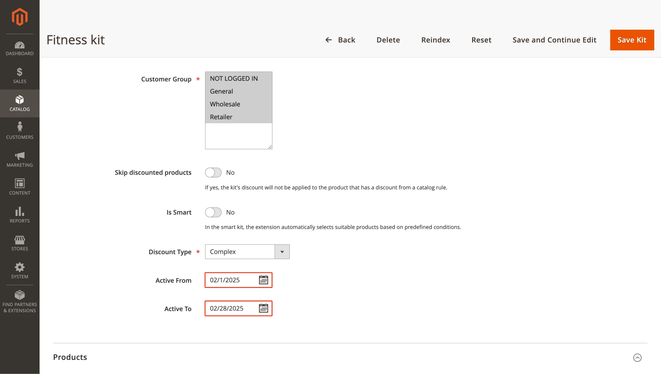 Added Product Kit Active Date Range