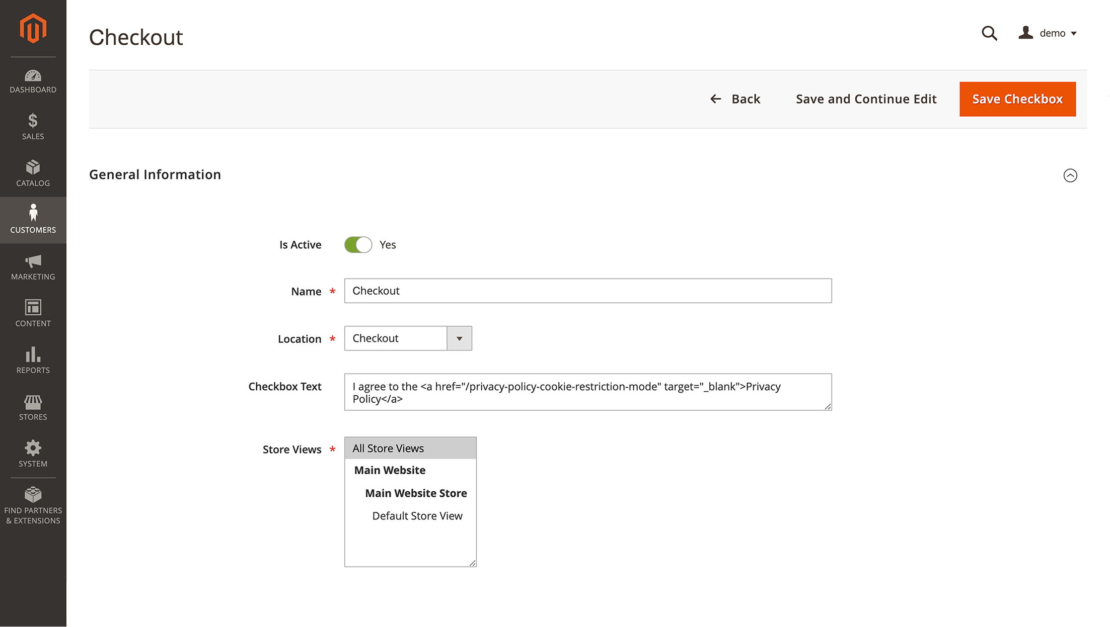 Сreating custom checkboxes to obtain customer consent