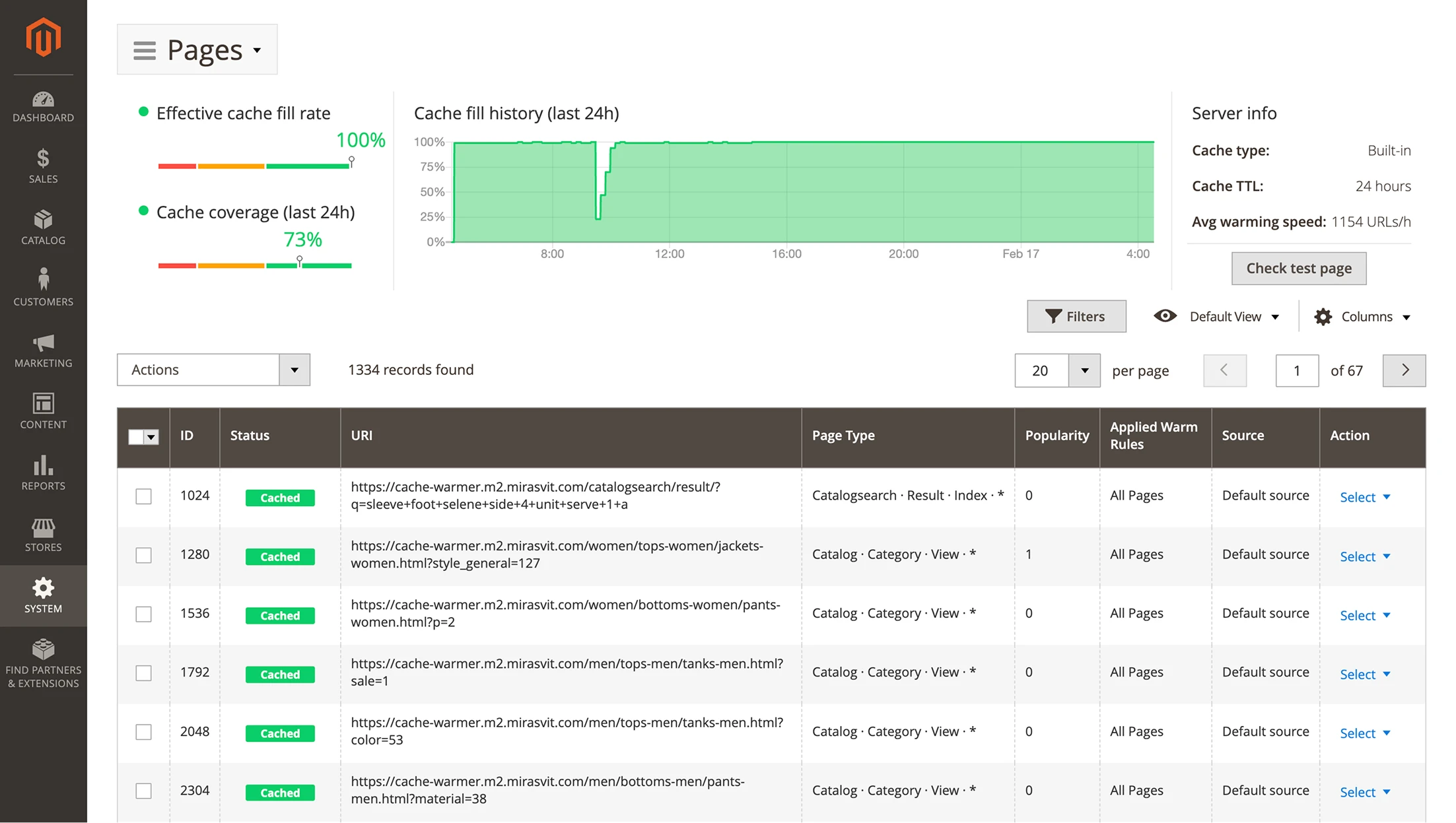 How pages are warmed using a Magento 2 Cache Warmer