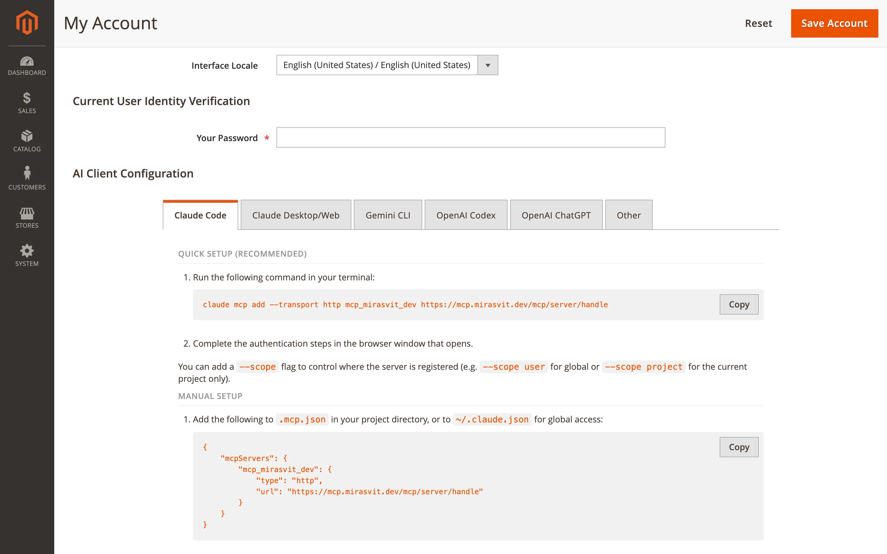 AI Agent Integration (MCP Server)