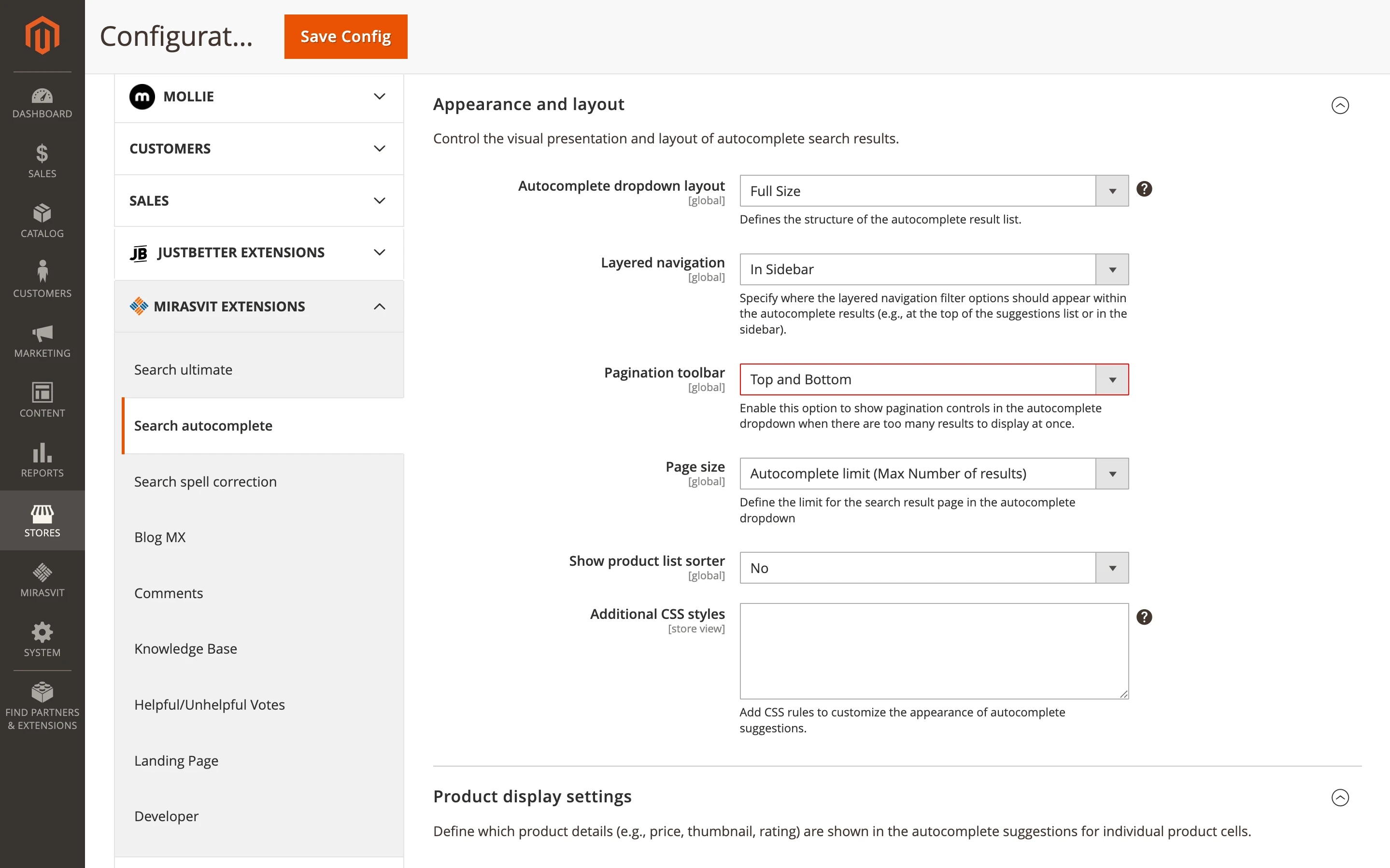 Prev/next pagination in Full Size autocomplete