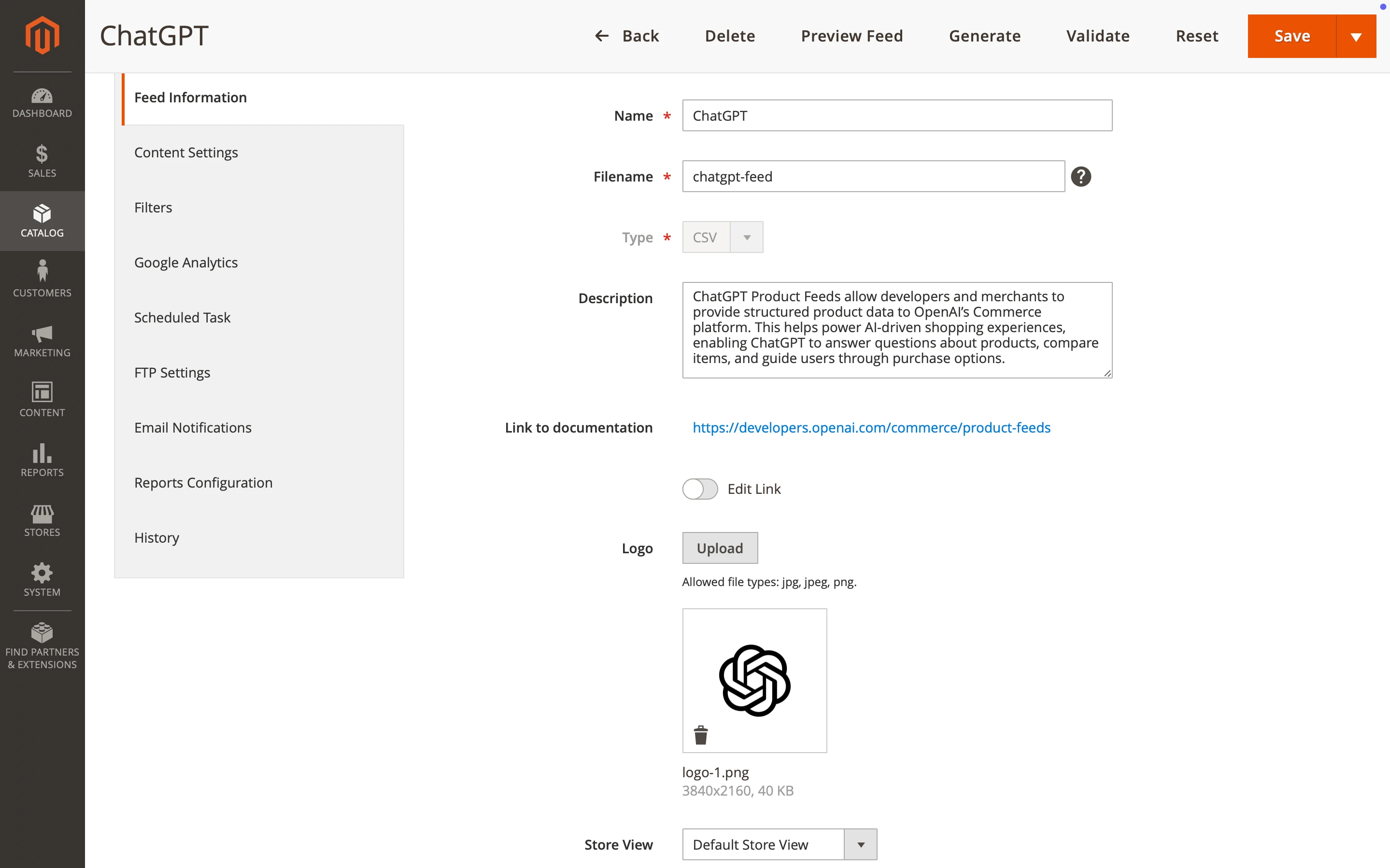 Chat GPT Feed for Magento 2