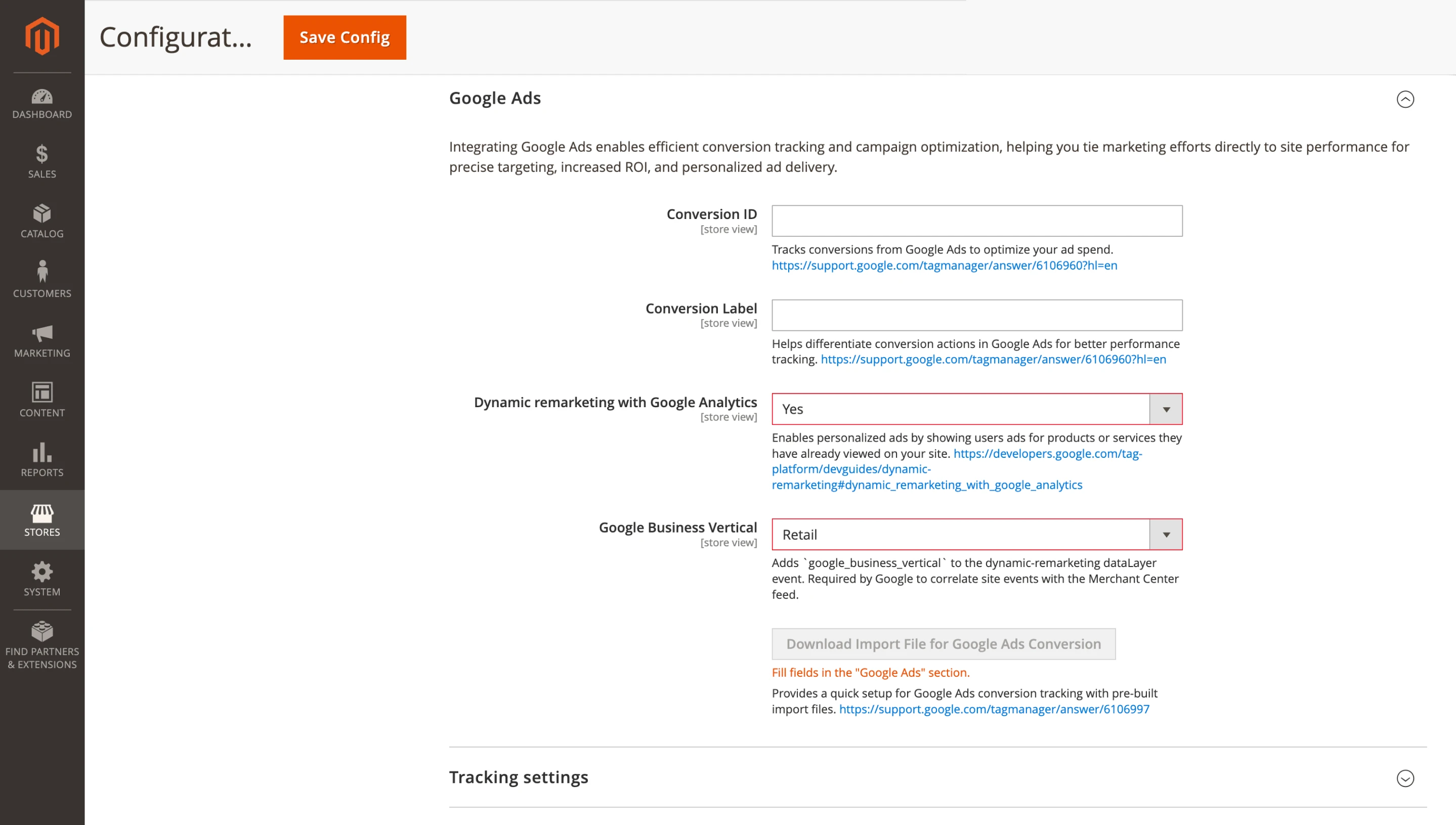 The google_business_vertical in dynamic remarketing payloads