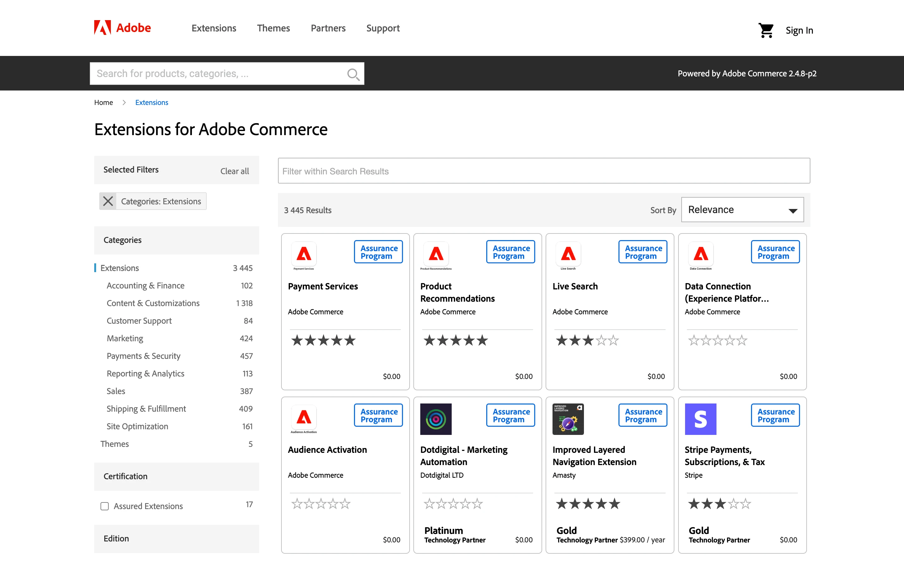 Extensions for Adobe Commerce Marketplace