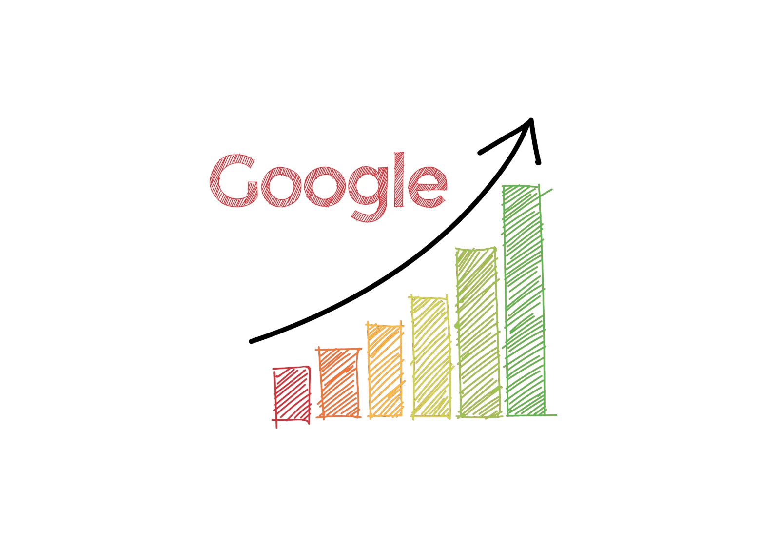 An illustration of Google rank increase