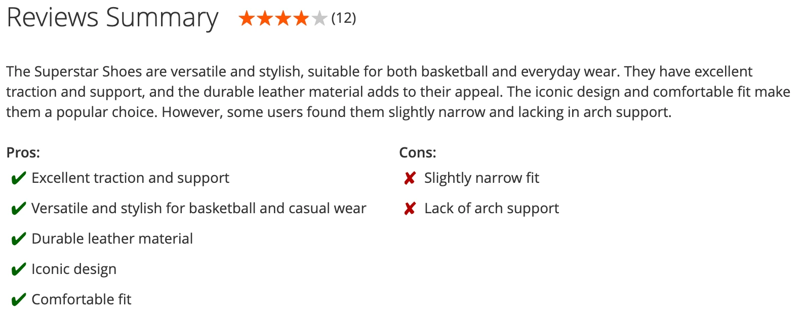 review summary