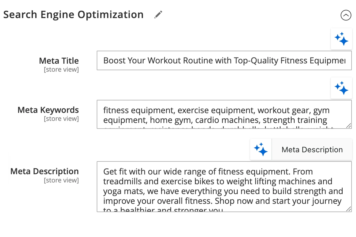 AI Assistant generating a category description